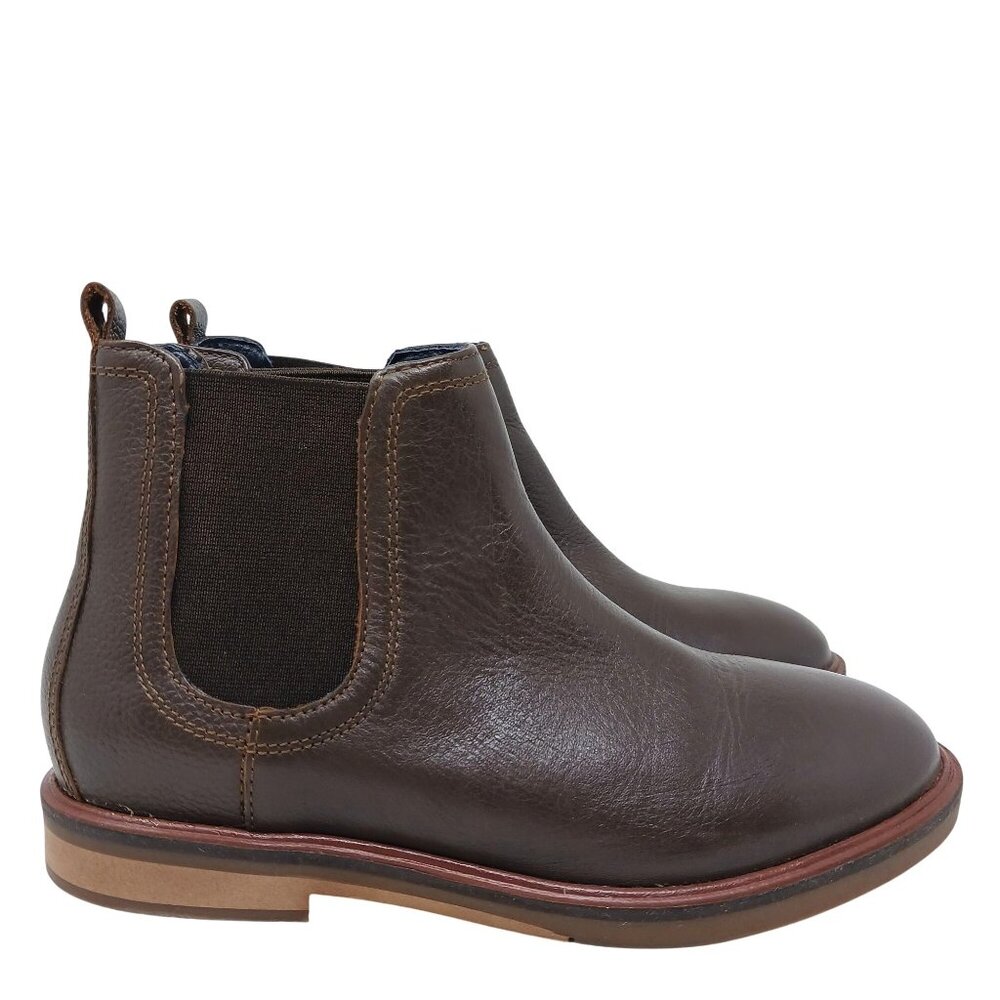 Zara Brown Leather Chelsea Boots Size 35